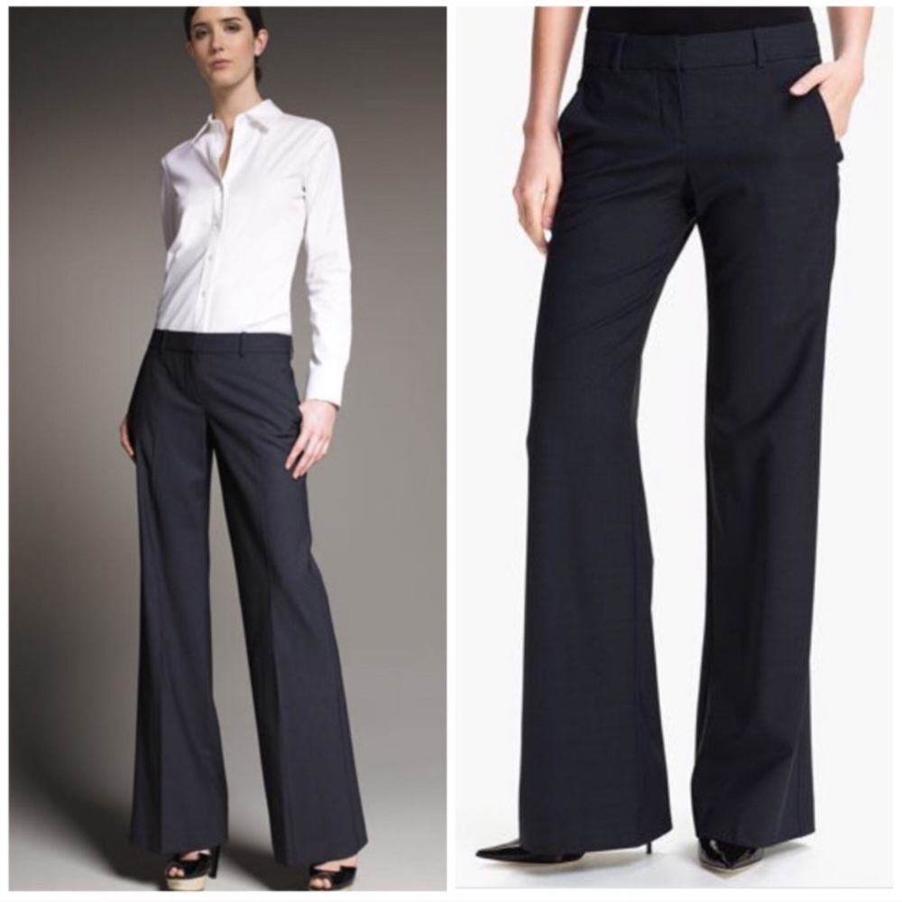 Theory Black Wide-Leg Trousers